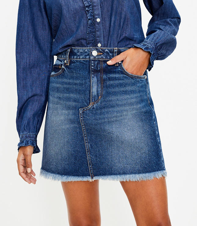 Jean skirt outlet loft