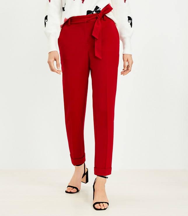 Curvy Devin Tie Waist Slim Pants - image 5
