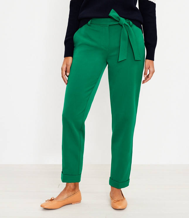 Curvy Devin Tie Waist Slim Pants - image 2
