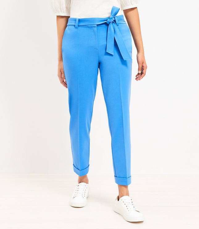 Curvy Devin Tie Waist Slim Pants