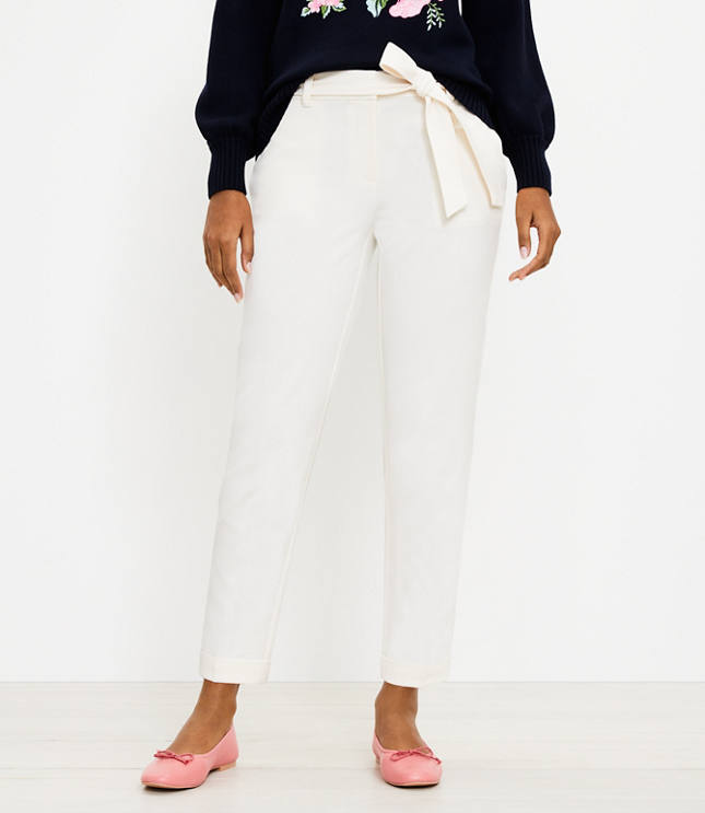 Curvy Devin Tie Waist Slim Pants - image 3