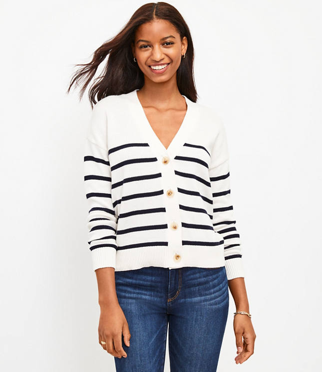 Loft 2025 striped cardigan