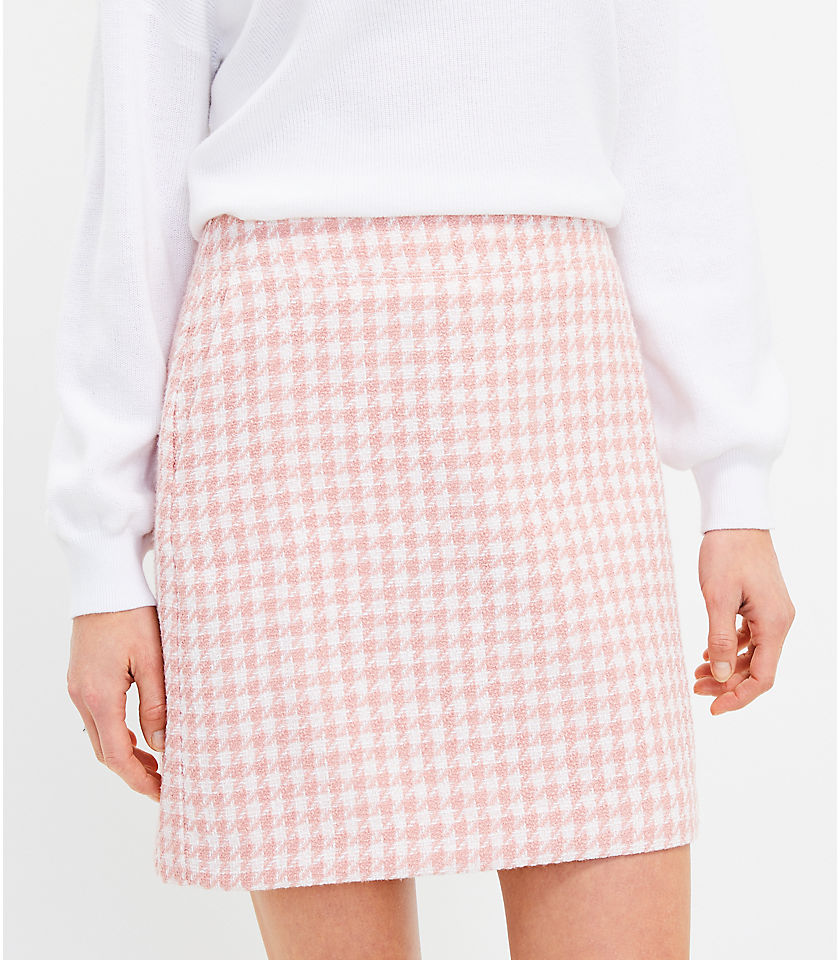 로프트 스커트 LOFT Tweed Pocket Shift Skirt,Coral Multi