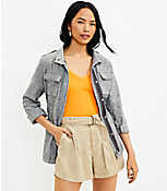 Belted Pleated Shorts carousel Product Image 1