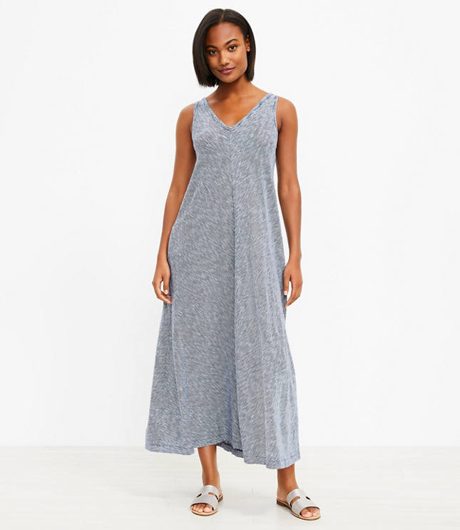 Lou Grey Striped Softserve Slub Pocket Maxi Dress