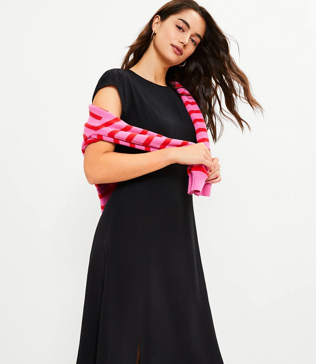 Flutter Sleeve Midi Dress