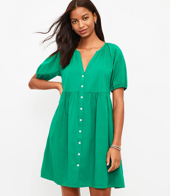 Button Swing Dress