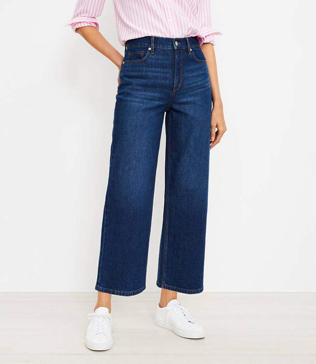 cropped wide leg jeans