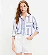 Striped Linen Blend Everyday Pocket Shirt carousel Product Image 1