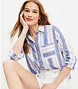 Striped Linen Blend Everyday Pocket Shirt carousel Product Image 2
