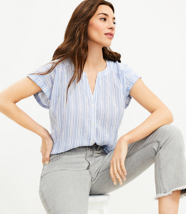 Mixed Stripe Dolman Top