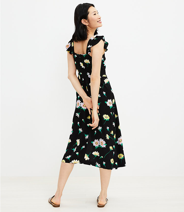 Floral Ruffle Strap Midi Dress image number 2