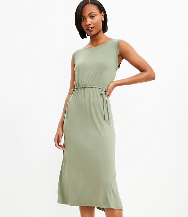 Side Tie Midi Dress