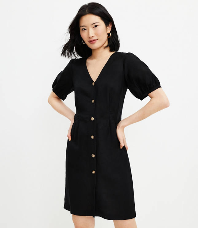 Button up hotsell v neck dress