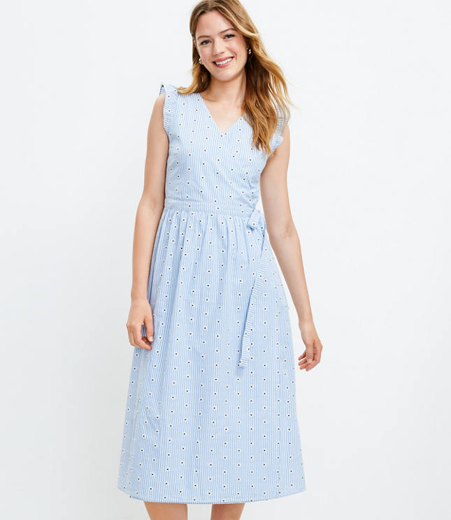 Eyelet clearance wrap dress