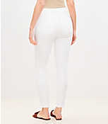 Curvy High Rise Frayed Skinny Jeans in White carousel Product Image 2