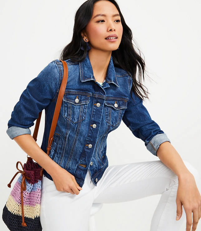 Loft petite hot sale denim jacket