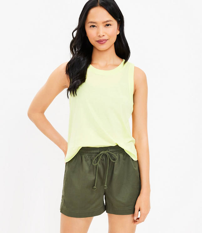 ENNOY Cotton Easy Shorts (GRAYISH OLIVE) | angeloawards.com