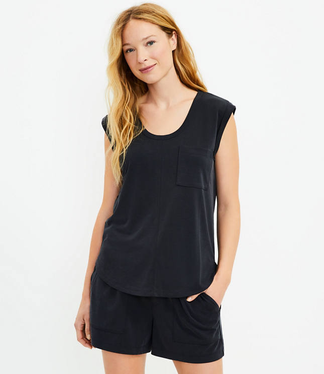 Lou & Grey Sandwashed Pocket Tank Top