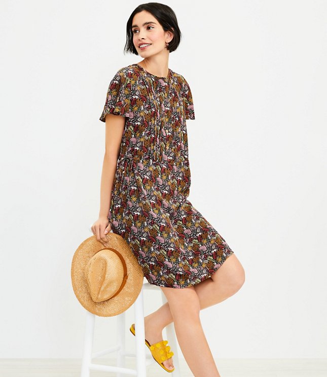 Paradise Pintucked Side Tie Dress