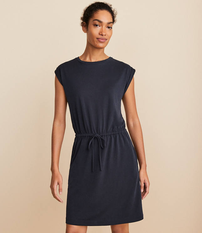 Lou & Grey Signaturesoft Cinched Waist Midi Dress - Dragonfly