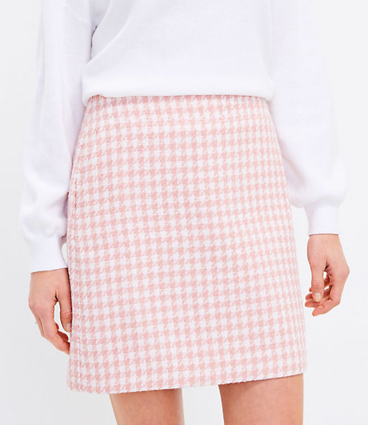 Loft Petite Tweed Pocket Shift Skirt