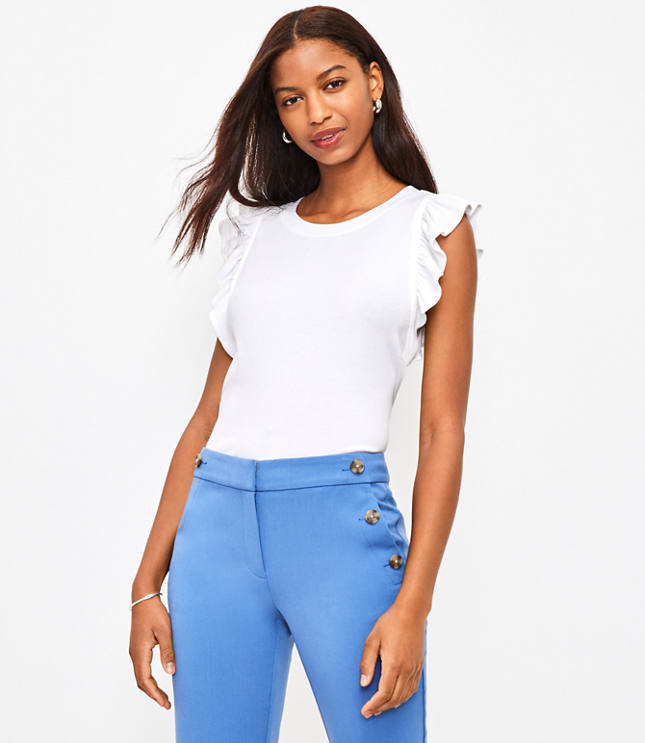 Petite Ruffle Sleeve Tank