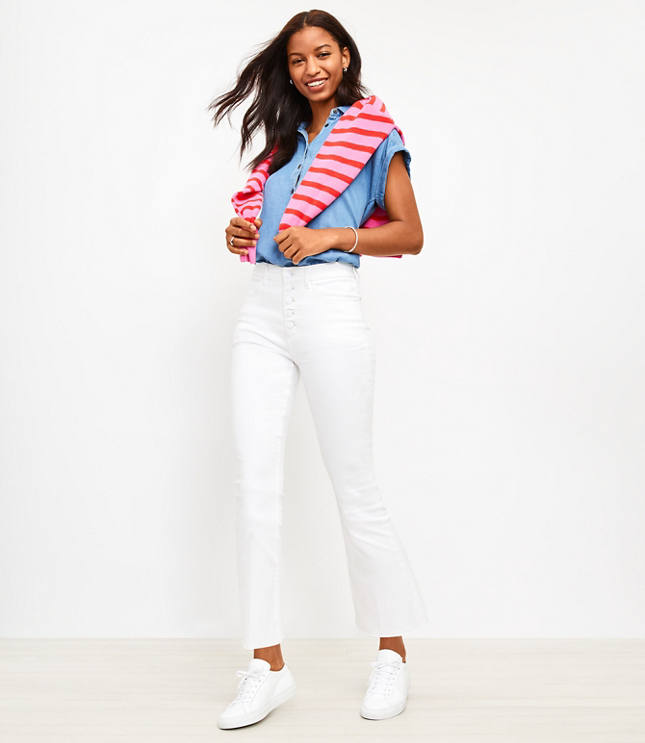 White crop sale jeans petite