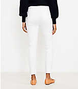 Petite Frayed High Rise Skinny Jeans in White carousel Product Image 3