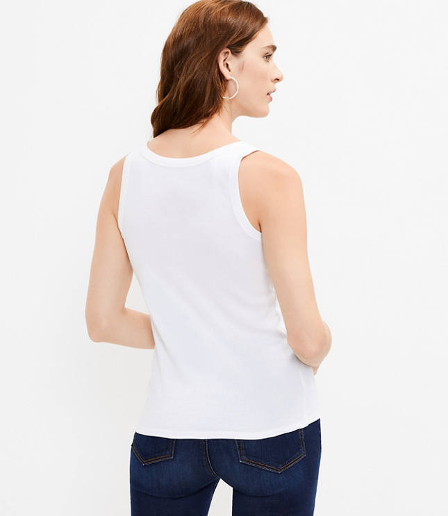 Hot Pink Scoop Neck Flow Tank