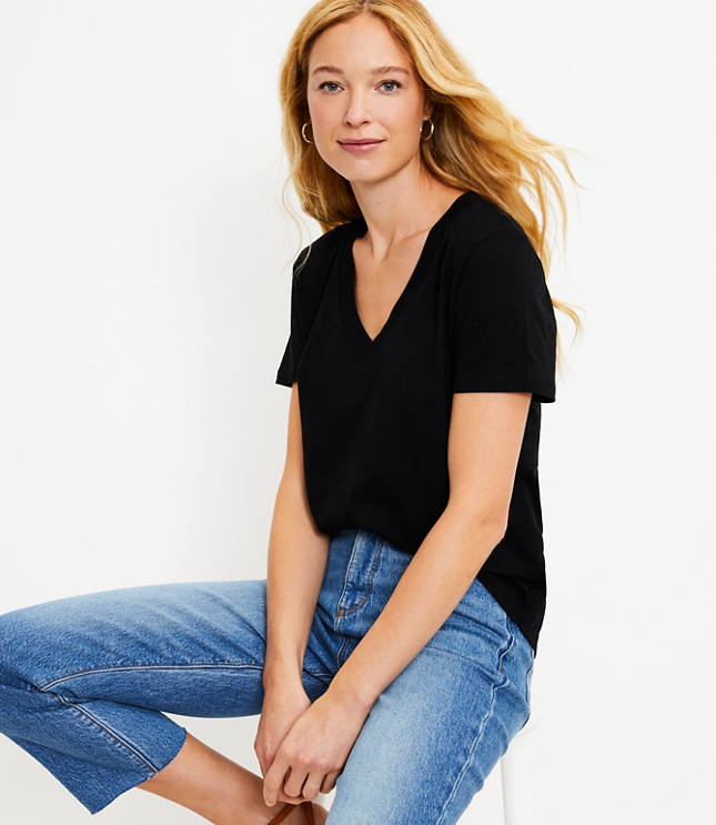 Petite Ribbed Mock Neck Top