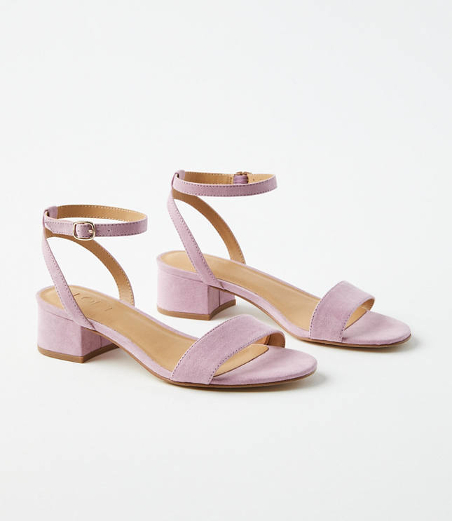 Loft Ankle Strap Block Heel Sandals