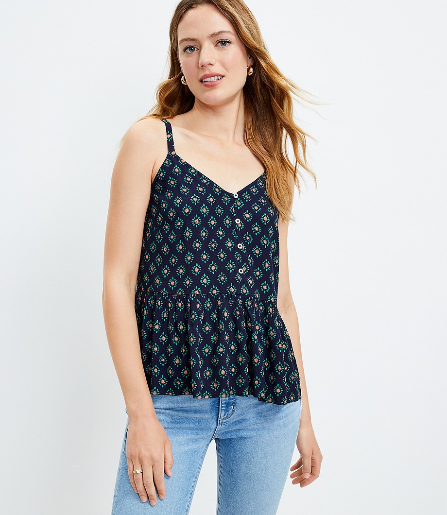 Bloom Button Peplum Cami