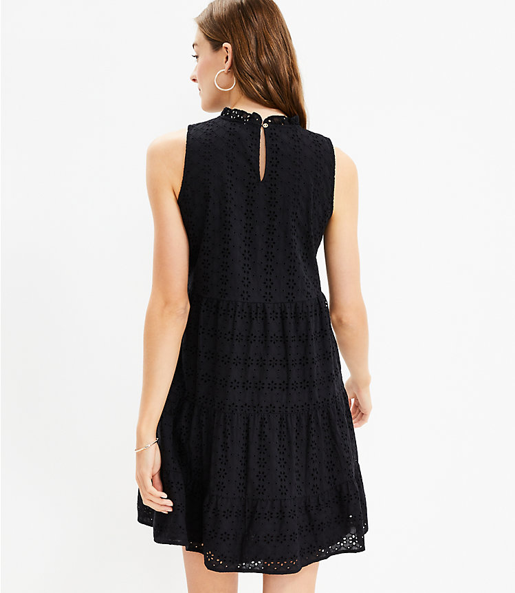 Tall Eyelet Tiered Swing Dress image number 2