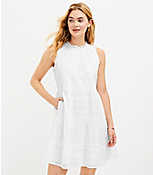 Tall Eyelet Tiered Swing Dress carousel Product Image 1