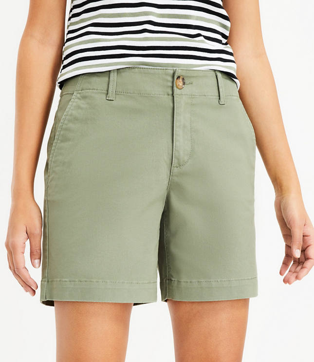 Curvy Monroe Chino Shorts with 6 Inch Inseam