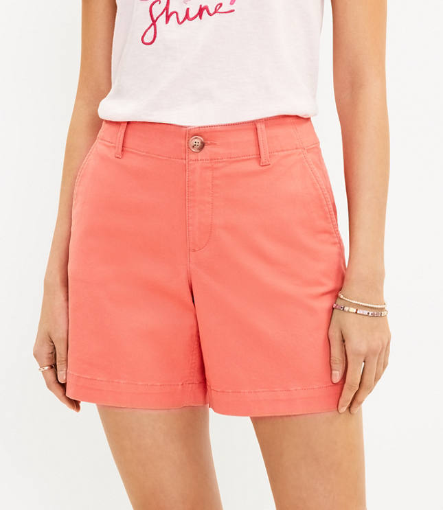 Curvy Monroe Chino Shorts with 6 Inch Inseam