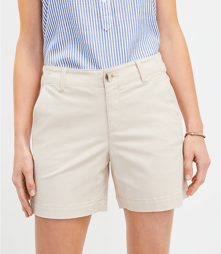 Curvy Monroe Chino Shorts with 6 Inch Inseam image number null