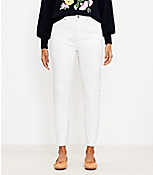 Tall Curvy High Rise Frayed Skinny Jeans in White carousel Product Image 1