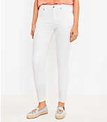 Tall Curvy Mid Rise Skinny Jeans in White carousel Product Image 1