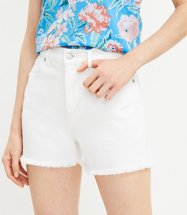 Petite store white shorts