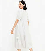 Puff Sleeve Tiered Midi Dress carousel Product Image 3