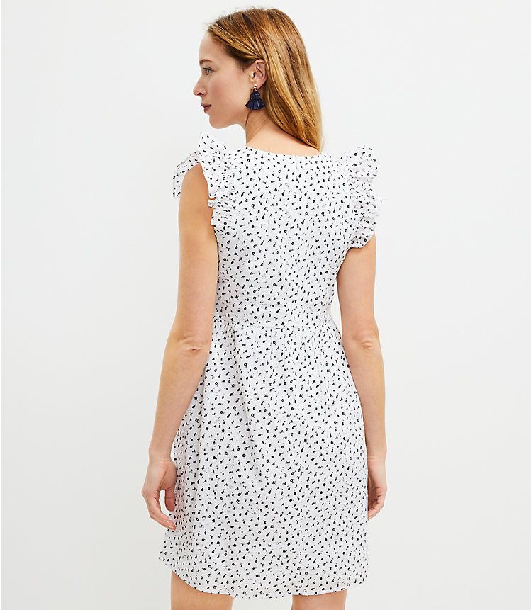 Tall Eyelet Ruffle Sleeve Crossover Dress image number 1