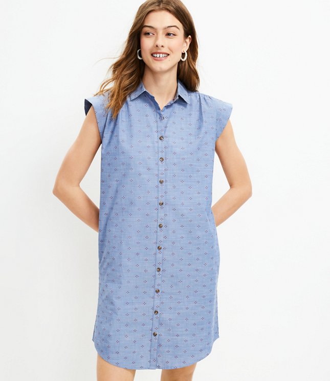 Petite Clip Dolman Pocket Shirtdress