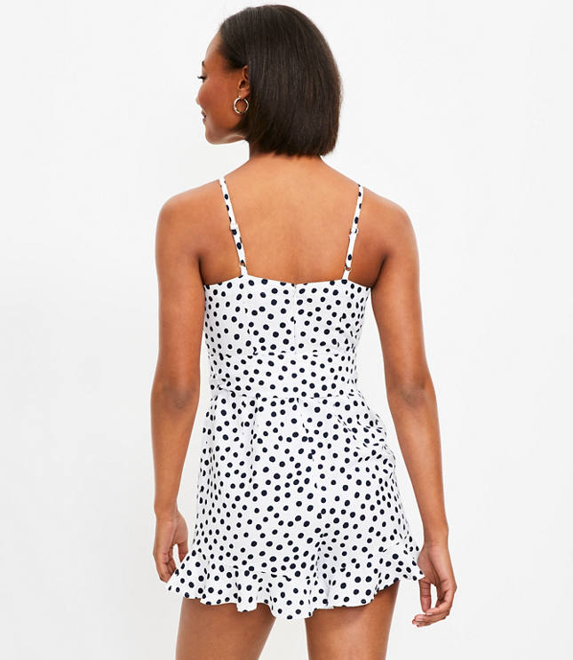 White Belted Romper