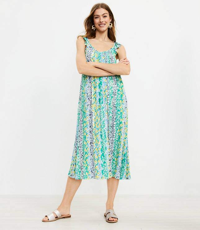 Tall Bloom Crossover Halter Dress