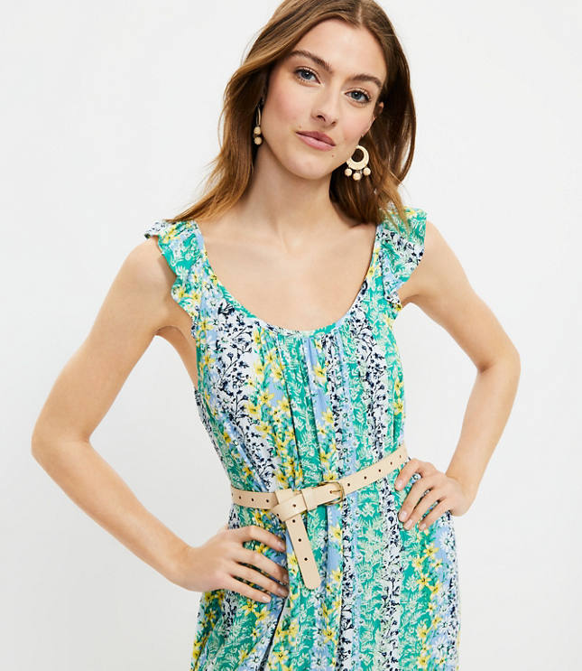 Floral Jacquard Cowl Neck Maxi Slip Dress