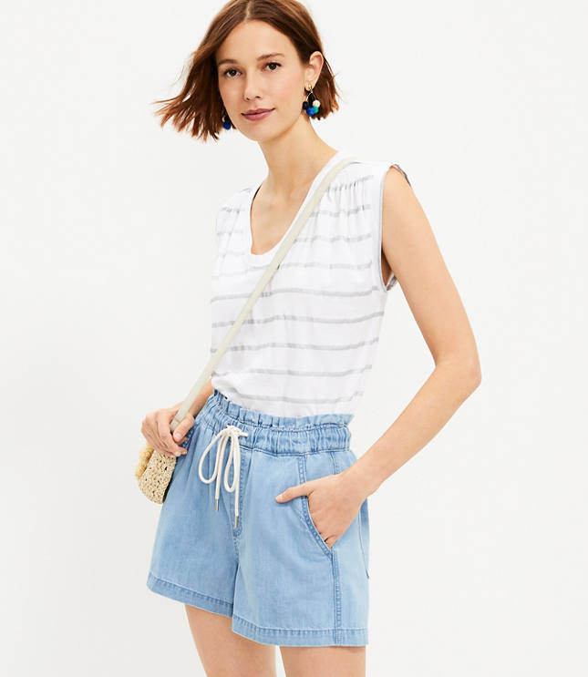 Loft Denim Emory Shorts in Light Indigo Wash