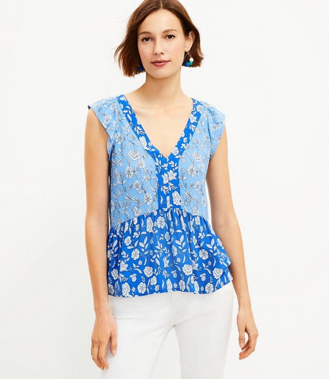 Smocked Peplum Tank – Loft 32 West