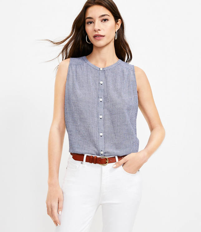 petite sleeveless blouses